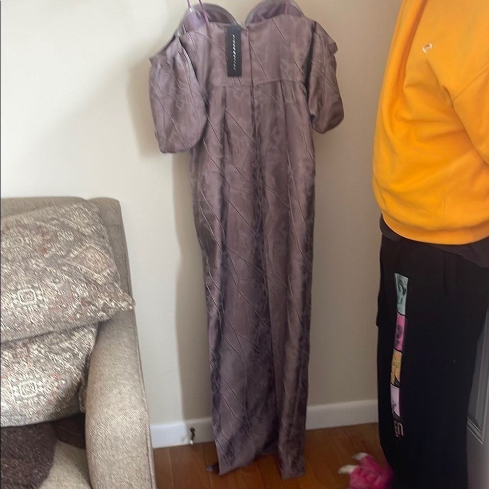 Aidan Mattox Blush Off-Shoulder Dress - Picture 10 of 10